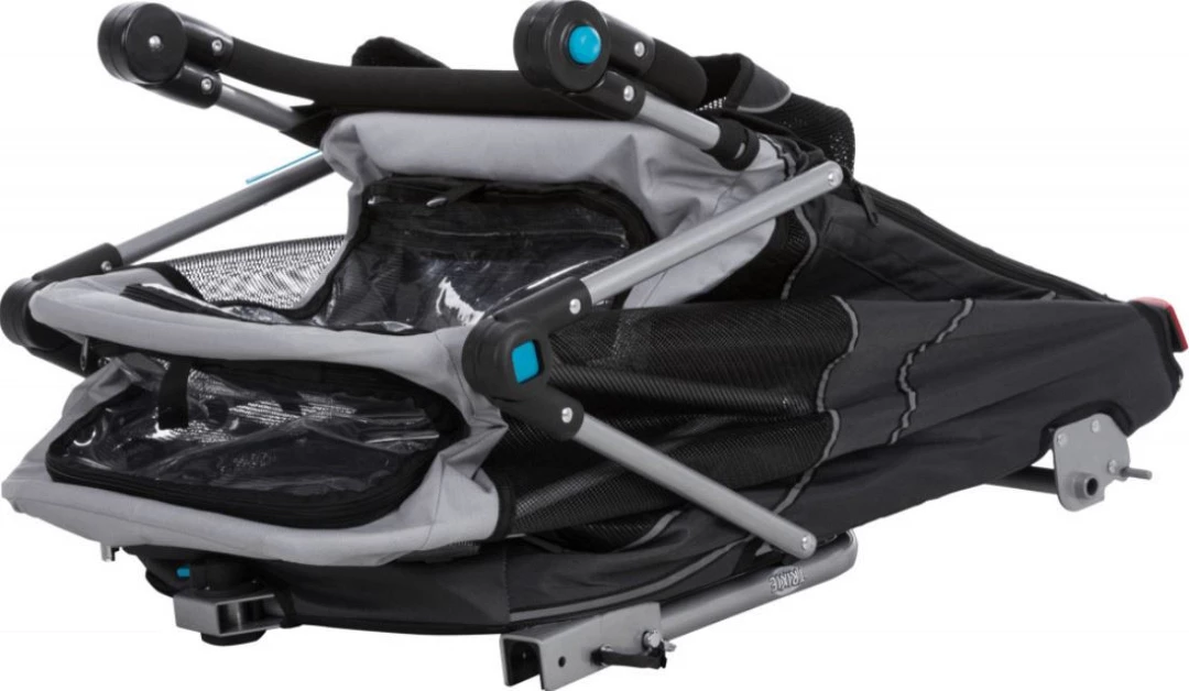 TRIXIE Opvouwbare Hondenfietskar Grijs 4 TRIXIE Opvouwbare Hondenfietskar Grijs - Image 2