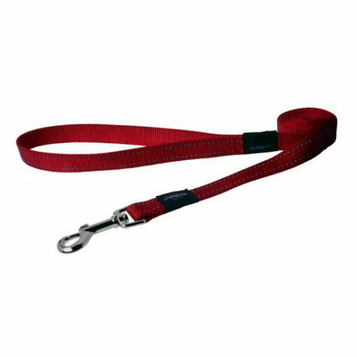 Rogz Beltz Utility Hondenlijn Lang Red -Huisdierbenodigdheden Verkoop 2024 Fixed Leads Reflective Stitching HL C Red