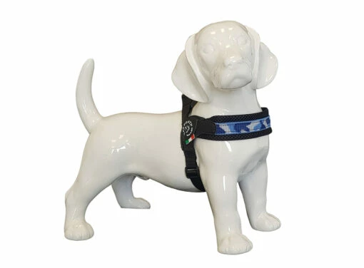 Tre Ponti Hondentuig Fibbia Penny Camou Zwart/lichtblauw -Huisdierbenodigdheden Verkoop 2024 fibbiapennycamouflageblauw